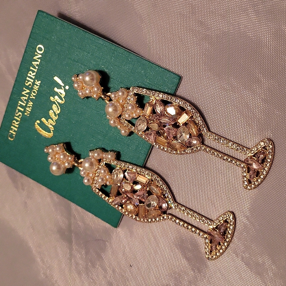 Champagne bubblie stud new on card - Picture 3 of 4